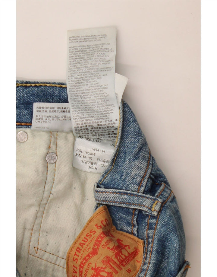 LEVI'S Mens 511 Slim Jeans W34 L34 Blue Cotton