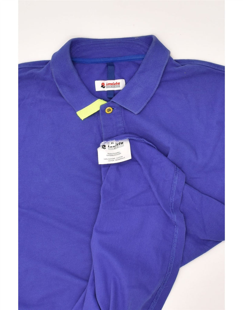 INVICTA Mens Polo Shirt XL Blue Cotton | Vintage Invicta | Thrift | Second-Hand Invicta | Used Clothing | Messina Hembry 