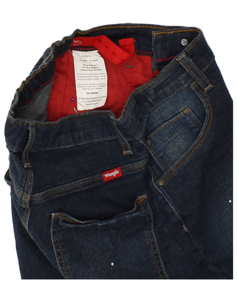 WRANGLER Girls Denim Shorts 15-16 Years W28  Navy Blue Cotton Vintage Wrangler and Second-Hand Wrangler from Messina Hembry 