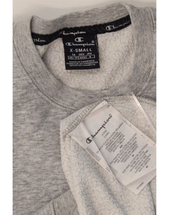 CHAMPION Mens Sweatshirt Jumper XS Grey Flecked Cotton