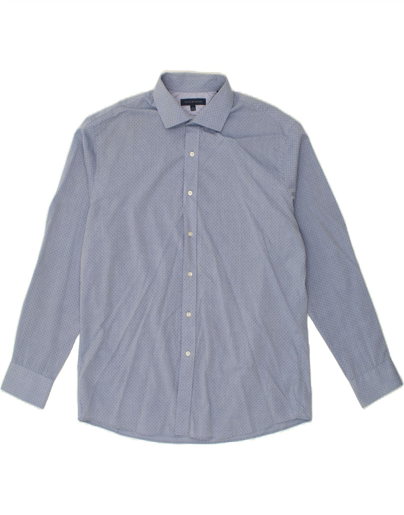 TOMMY HILFIGER Mens Shirt Size 17 XL Blue Polka Dot Cotton Vintage Tommy Hilfiger and Second-Hand Tommy Hilfiger from Messina Hembry 