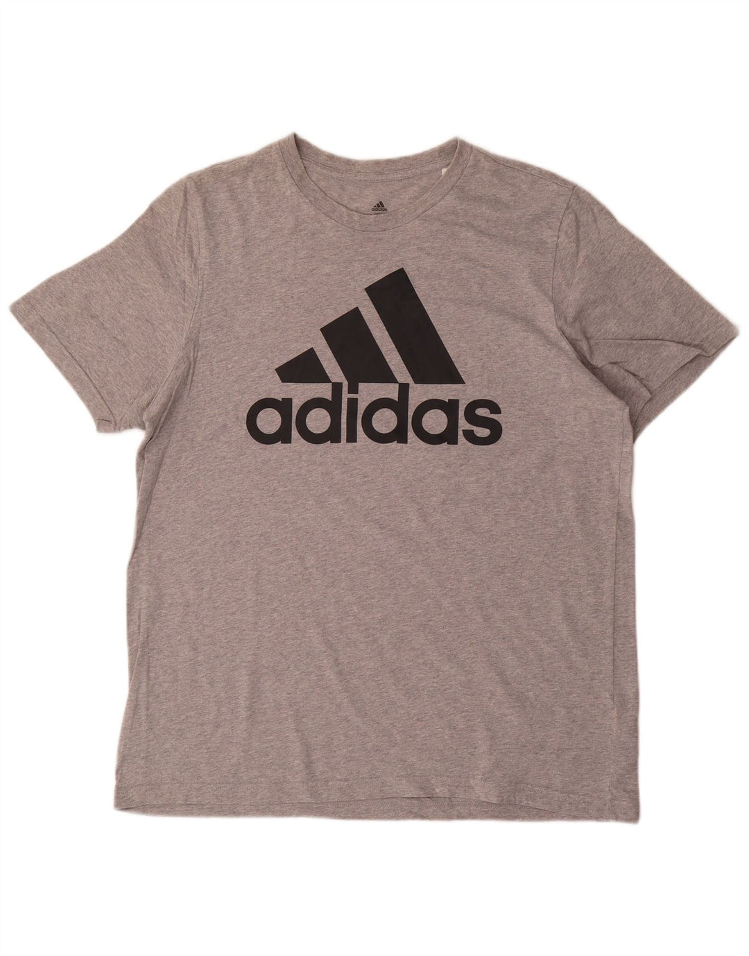 ADIDAS Mens Graphic T-Shirt Top Large Grey Cotton