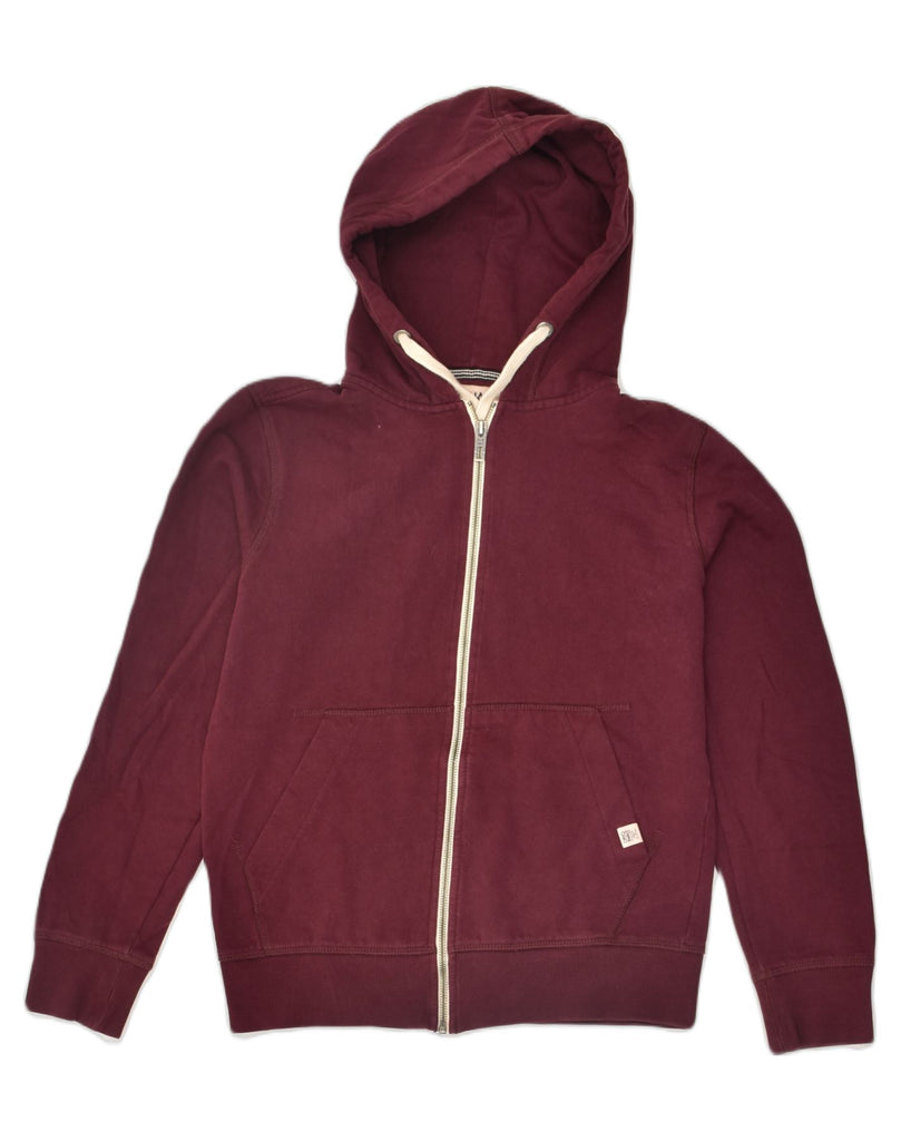 JACK & JONES Mens Zip Hoodie Sweater Small Burgundy Cotton | Vintage Jack & Jones | Thrift | Second-Hand Jack & Jones | Used Clothing | Messina Hembry 