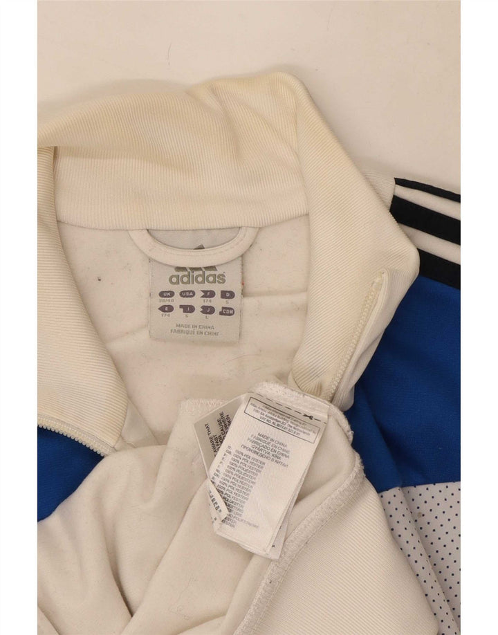 Adidas Mens Tracksuit Top Jacket UK 38/40 Medium White Colourblock