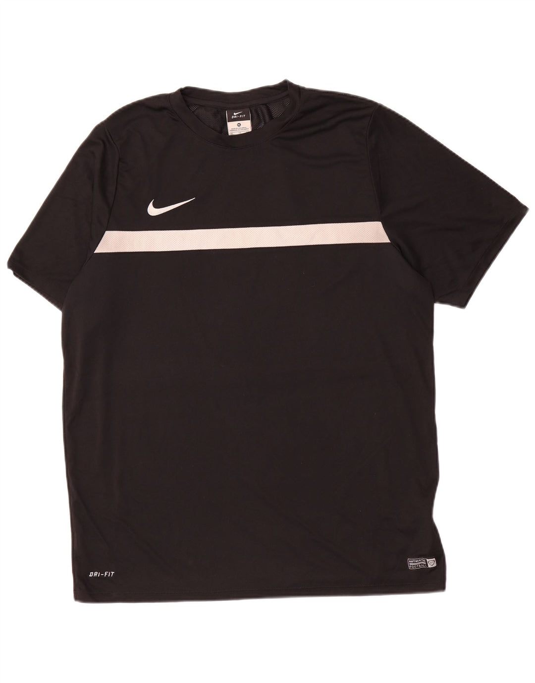 Nike Mens Dri Fit T-Shirt Top XL Black Colourblock Polyester