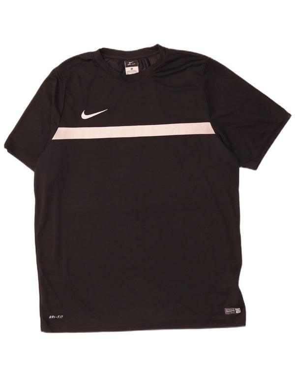 Nike Mens Dri Fit T-Shirt Top XL Black Colourblock Polyester