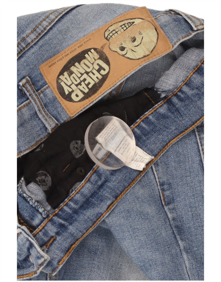 Cheap Monday Mens Straight Jeans W36 L27 Blue Cotton