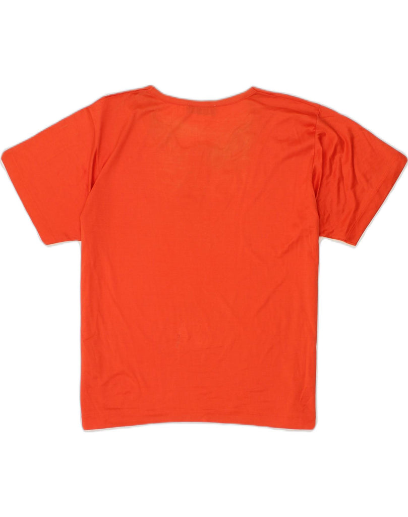 VINTAGE Womens T-Shirt Top IT 42-44 Medium Orange Cotton | Vintage Vintage | Thrift | Second-Hand Vintage | Used Clothing | Messina Hembry 