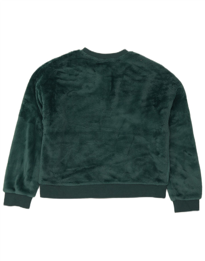 Marks & Spencer Womens Oversized Crop Sweatshirt Jumper UK 10 Small Green