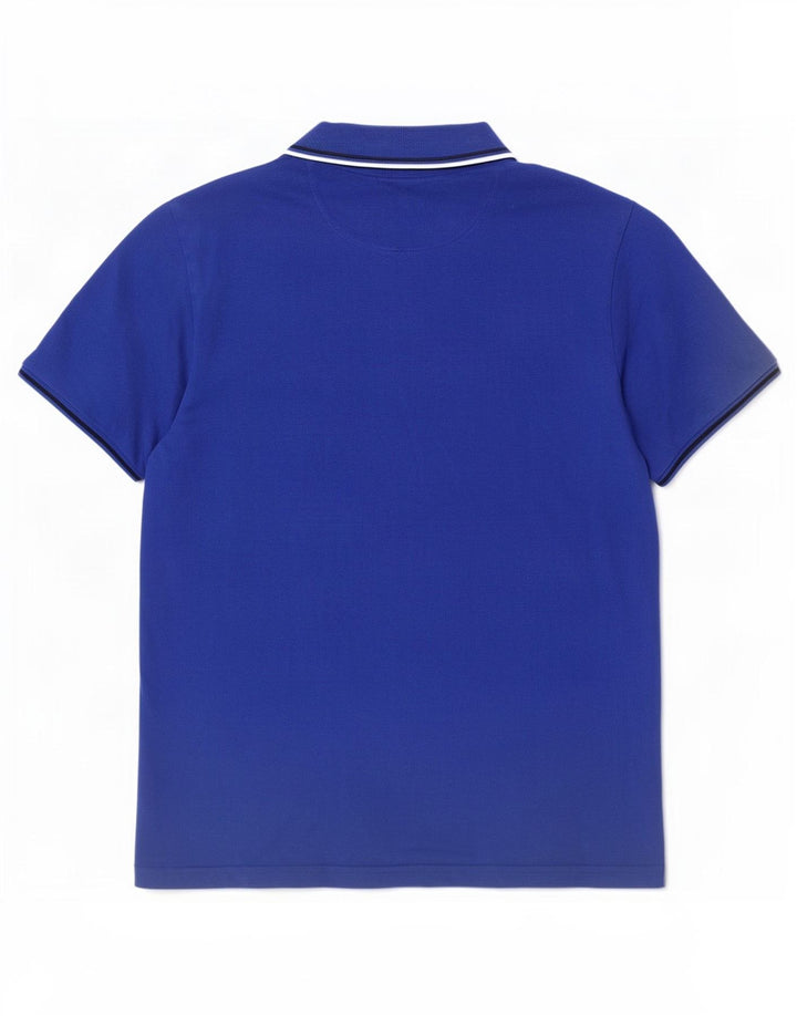 Champion Mens Polo Shirt Medium Blue Cotton