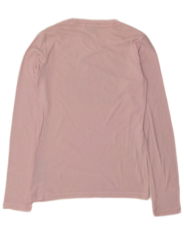 GANT Girls Graphic Top Long Sleeve 14-15 Years 3XL Pink Cotton