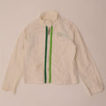 Murphy & Nye Womens Graphic Bomber Jacket UK 16 Large White Cotton