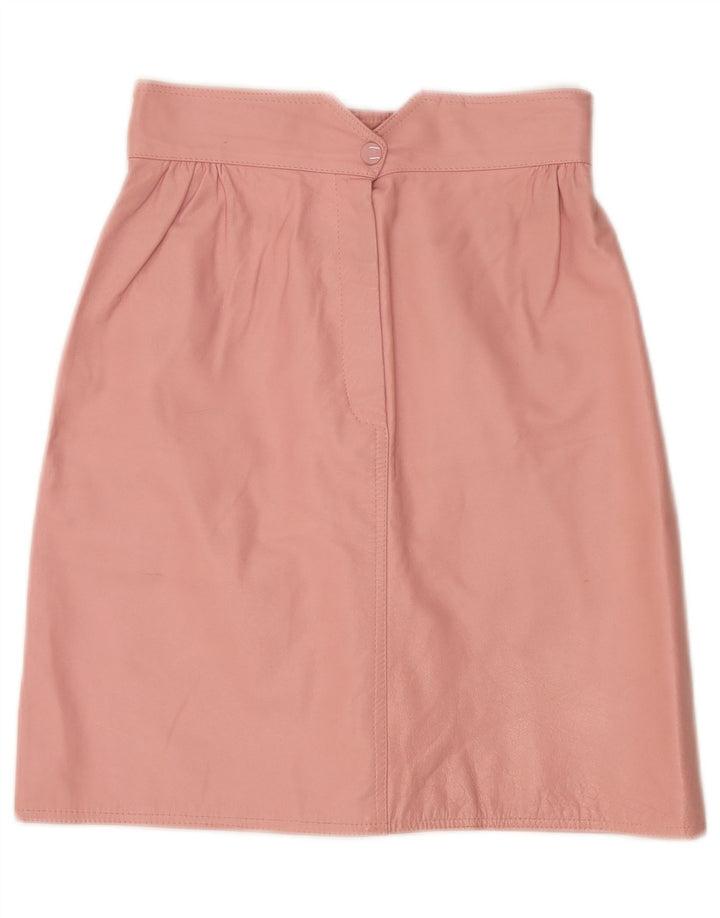 Vetta Womens Leather Skirt IT 42 Medium W26 Pink