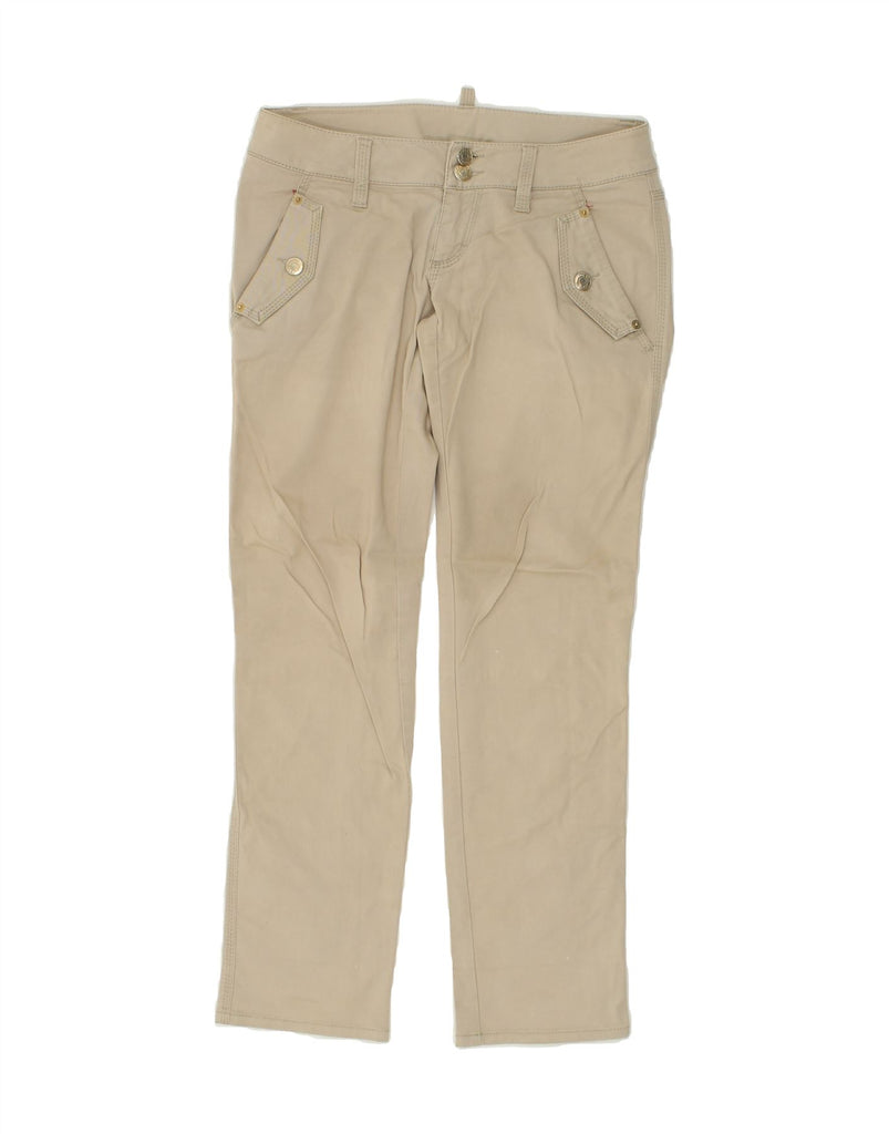 DSQUARED2 Womens Slim Chino Trousers EU 40 Medium W30 L29  Beige | Vintage Dsquared2 | Thrift | Second-Hand Dsquared2 | Used Clothing | Messina Hembry 