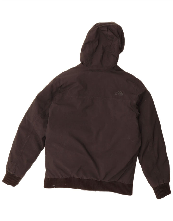 The North Face Boys Hooded Padded Jacket 14-15 Years XL Black Polyester