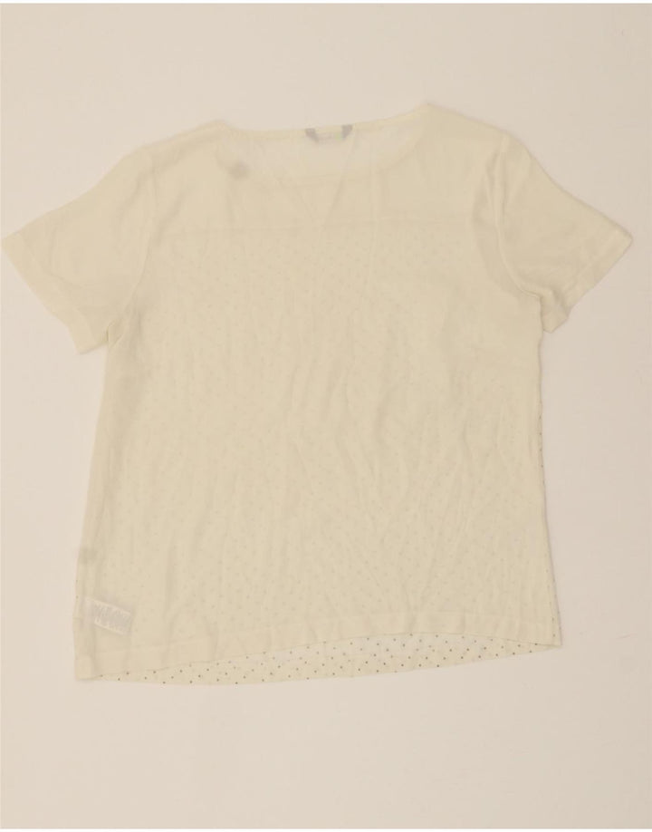 MARKS & SPENCER Womens Blouse Top UK 14 Large White Polyester Vintage Marks & Spencer and Second-Hand Marks & Spencer from Messina Hembry 