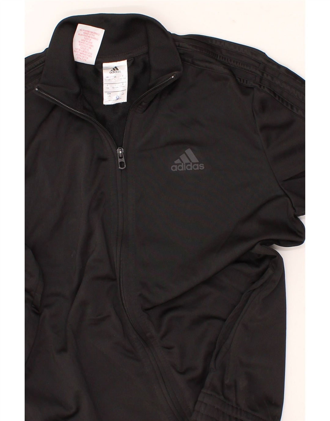 ADIDAS Boys Tracksuit Top Jacket 13-14 Years Black Polyester Vintage Adidas and Second-Hand Adidas from Messina Hembry 