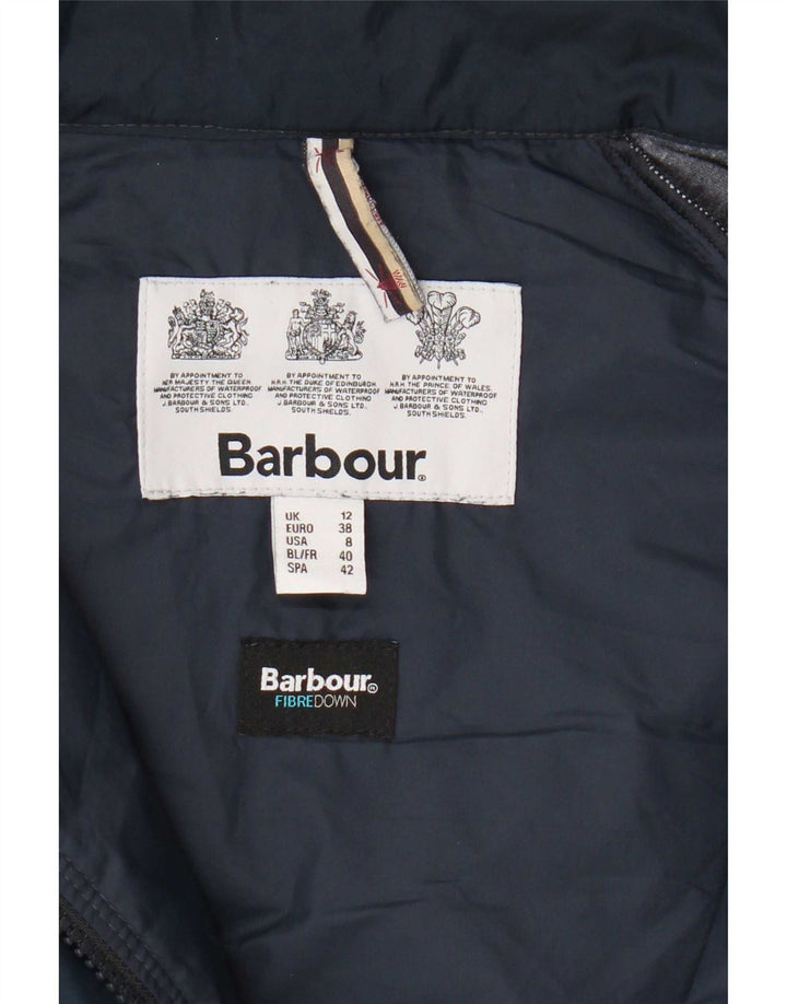 Barbour Womens Tracksuit Top Jacket UK 12 Medium Navy Blue Colourblock