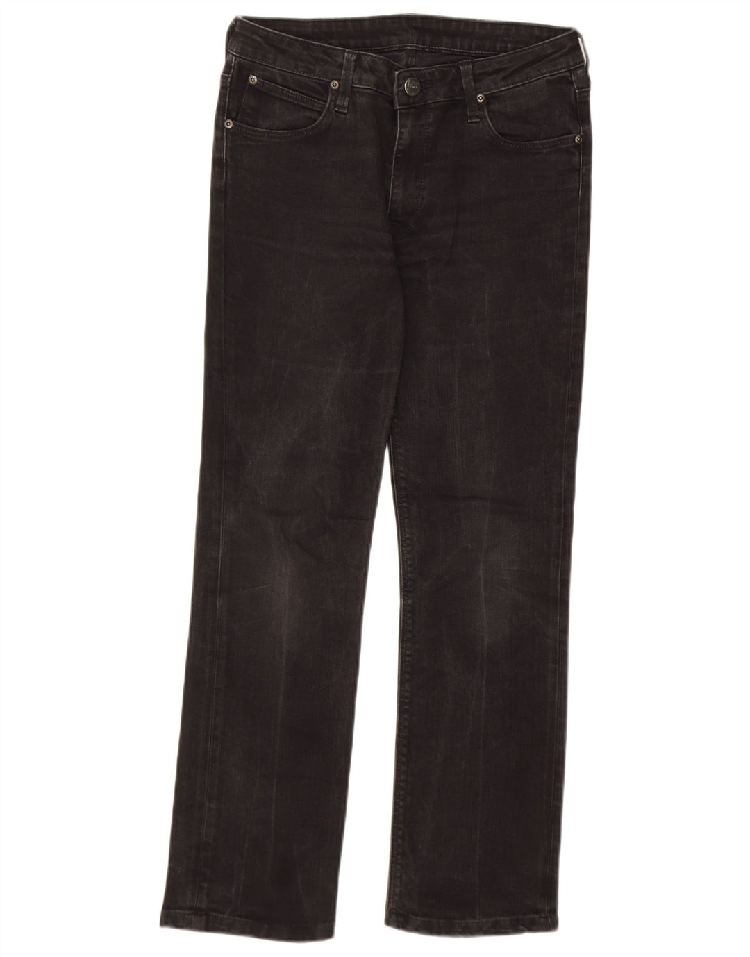 LEE Womens Straight Jeans W29 L28 Black Cotton