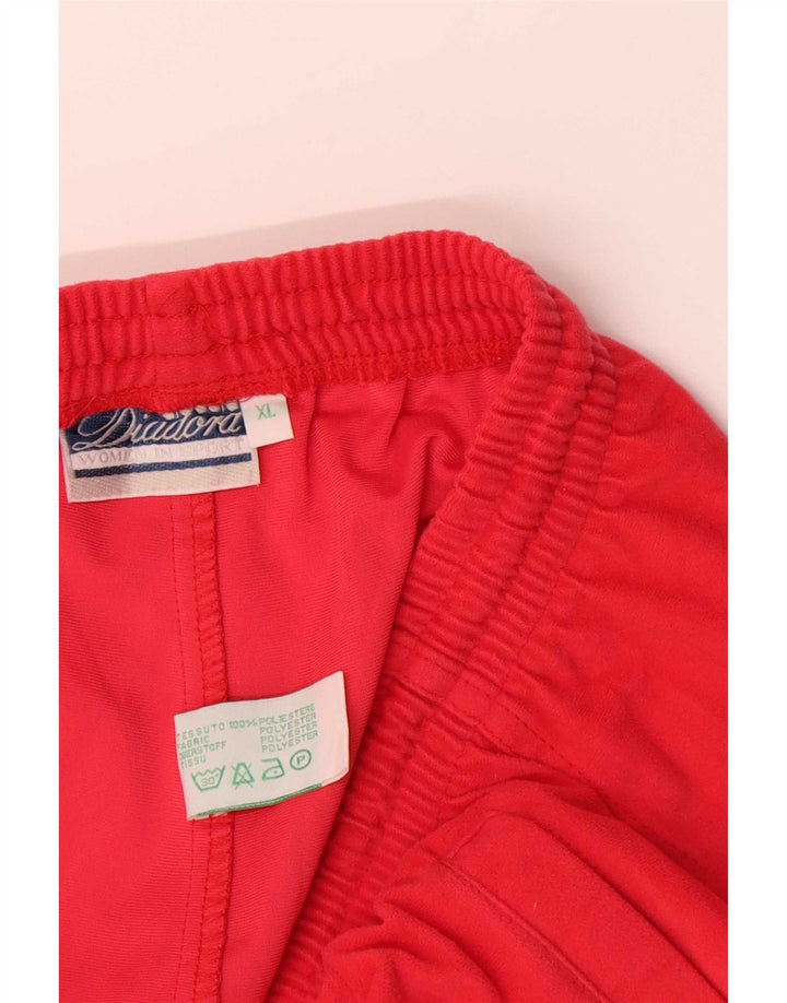 Diadora Mens Straight Tracksuit Trousers XL Red Polyester