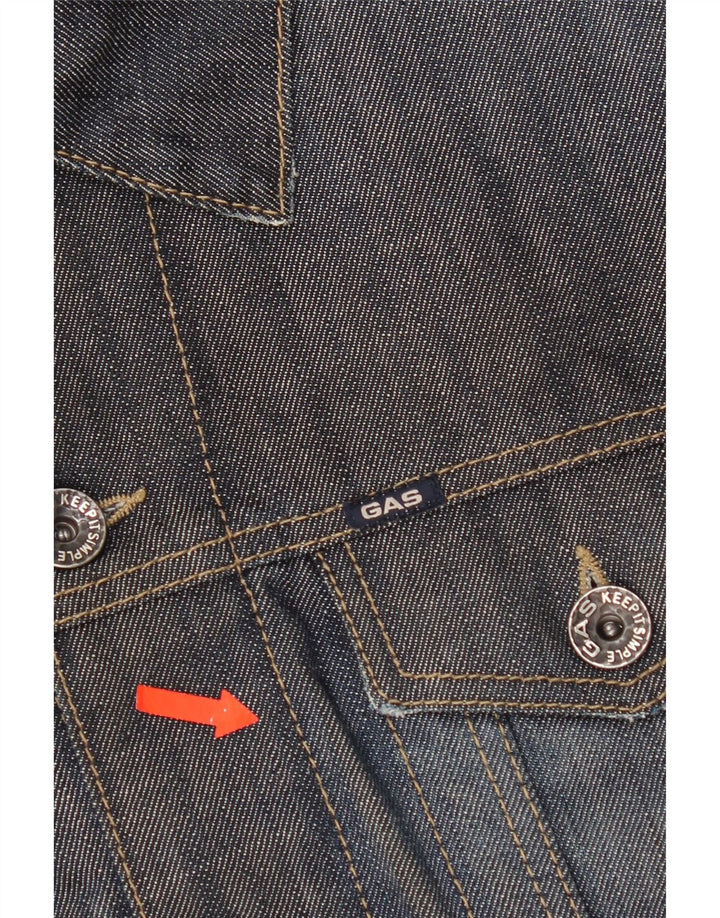 Gas Womens Denim Jacket UK 18 XL Navy Blue Cotton