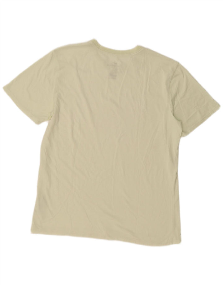 Nike Mens Athletic Cut T-Shirt Top Large Yellow Cotton
