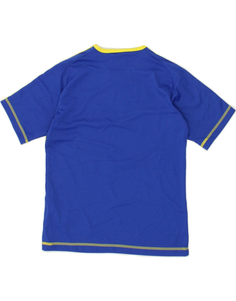 ADIDAS Boys T-Shirt Top 13-14 Years 2XS Blue Colourblock Polyester | Vintage Adidas | Thrift | Second-Hand Adidas | Used Clothing | Messina Hembry 