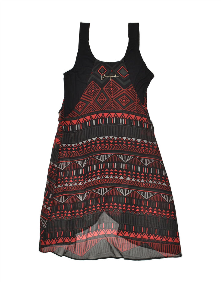 DESIGUAL Womens Asymmetric Sundress EU 36 Small Black Patchwork | Vintage Desigual | Thrift | Second-Hand Desigual | Used Clothing | Messina Hembry 