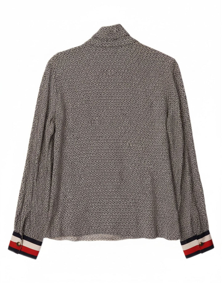 TOMMY HILFIGER Womens Loose Fit Pullover Shirt UK 10 Small Navy Blue Vintage Tommy Hilfiger and Second-Hand Tommy Hilfiger from Messina Hembry 