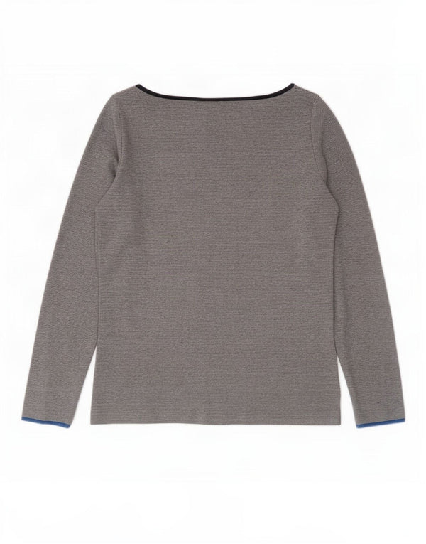 Gap Womens Top Long Sleeve UK 10 Small Grey Cotton