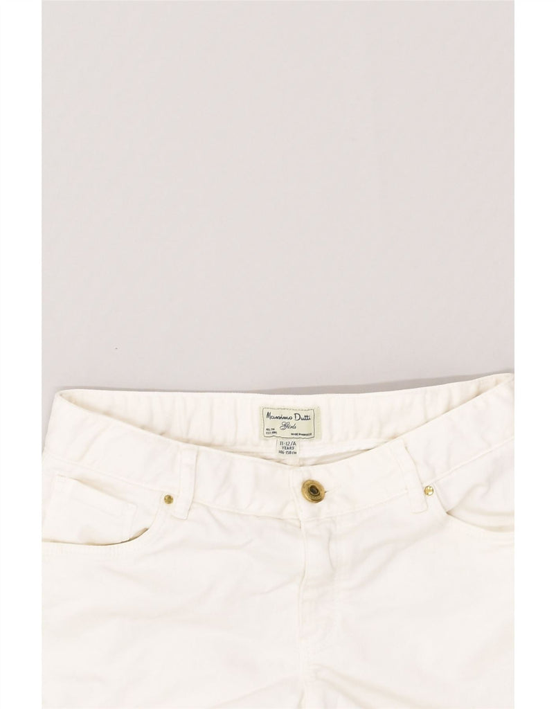 MASSIMO DUTTI Girls Casual Shorts 11-12 Years W26 White Cotton | Vintage Massimo Dutti | Thrift | Second-Hand Massimo Dutti | Used Clothing | Messina Hembry 