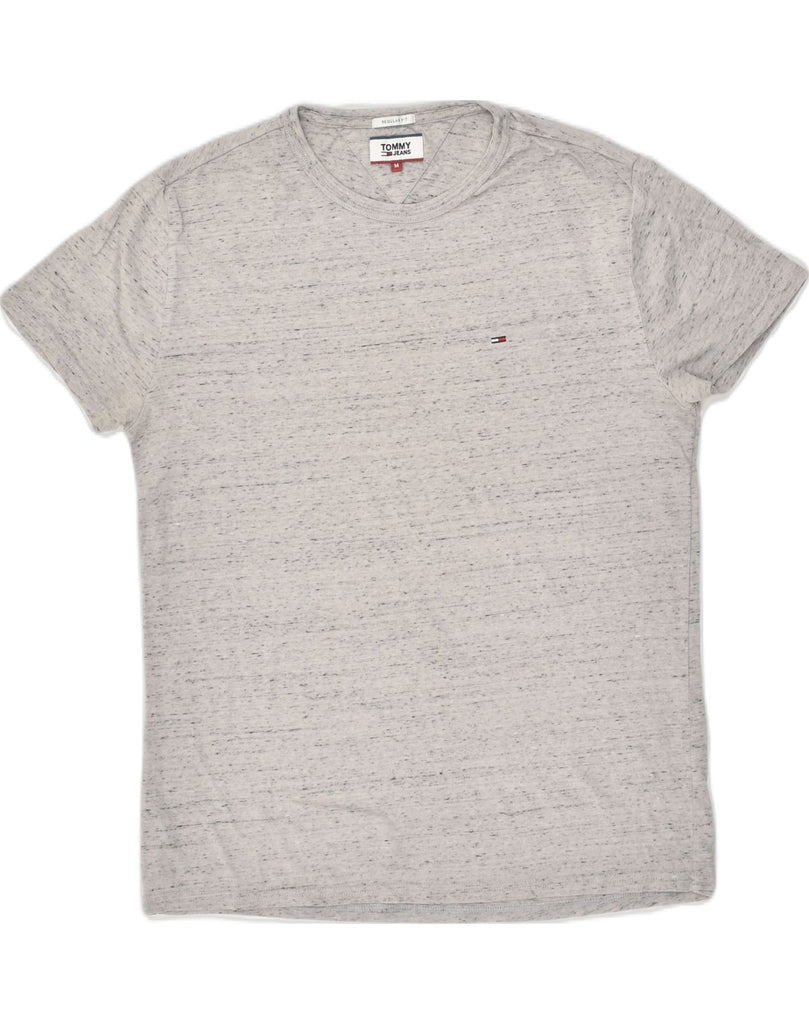 TOMMY HILFIGER Mens Regular Fit T-Shirt Top Medium Grey Flecked Cotton | Vintage Tommy Hilfiger | Thrift | Second-Hand Tommy Hilfiger | Used Clothing | Messina Hembry 