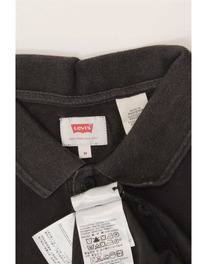 Levi's Mens Polo Shirt Medium Grey Cotton