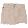 Zara Womens Mini Denim Skirt Medium W28 White