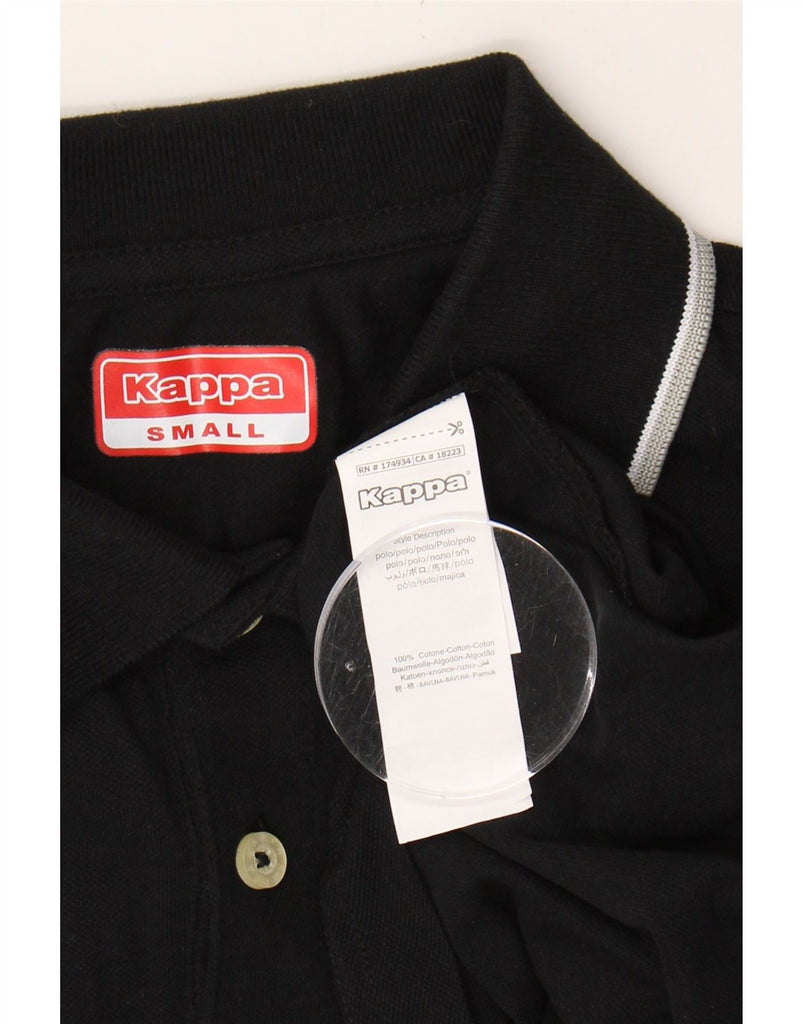KAPPA Mens Polo Shirt Small Black Cotton Vintage Kappa and Second-Hand Kappa from Messina Hembry 