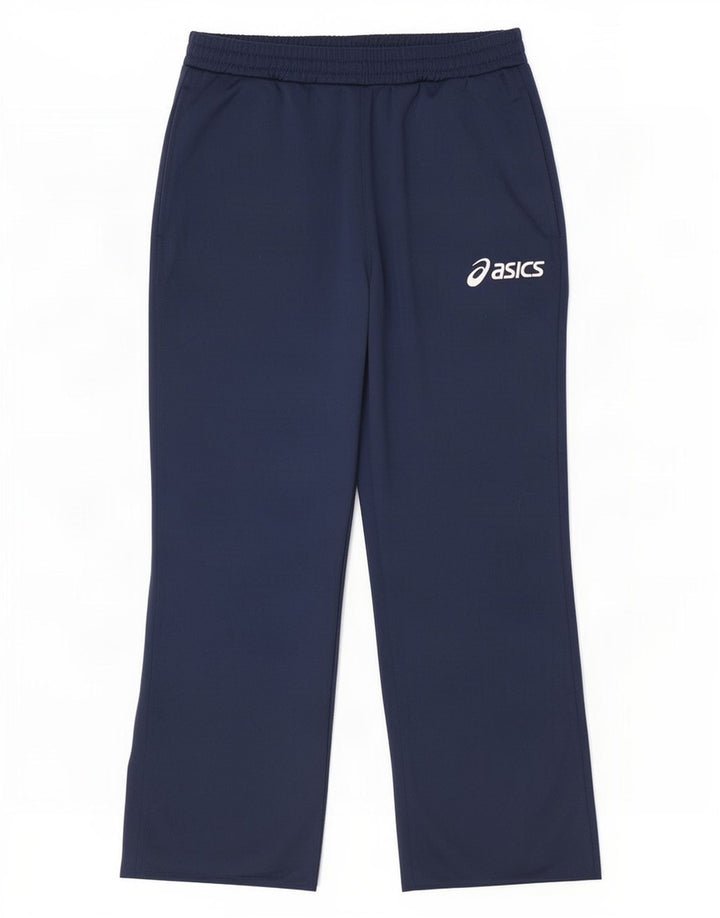 Asics Boys Tracksuit Trousers 11-12 Years Navy Blue Polyester