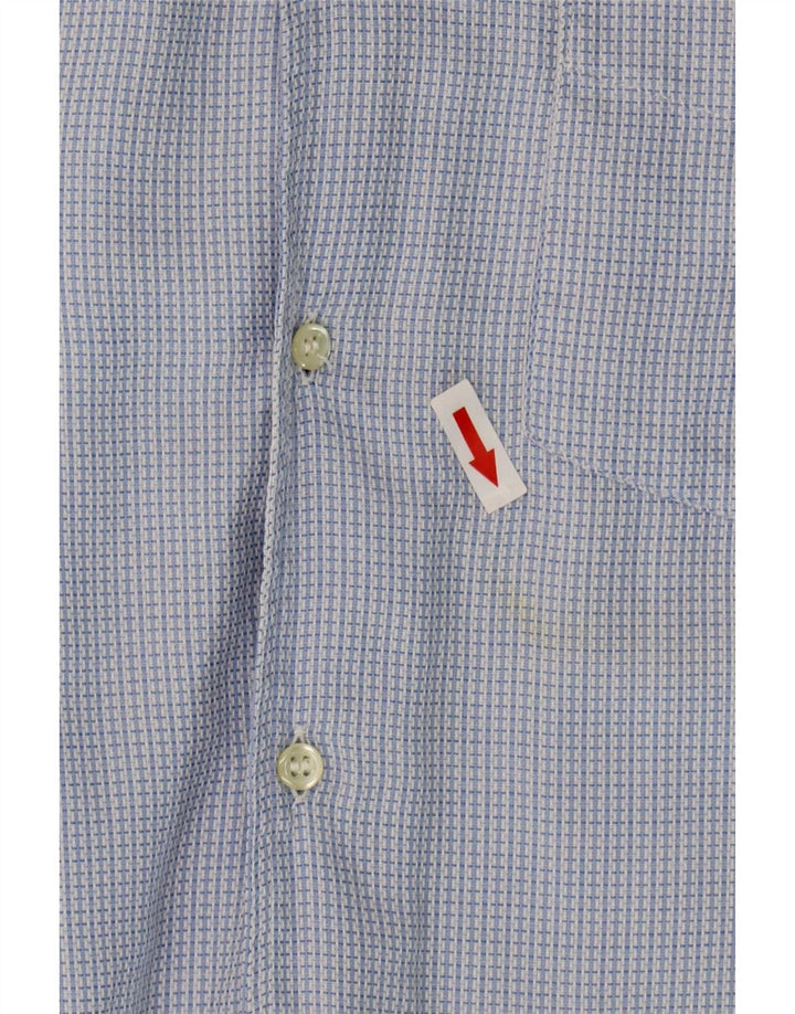 Henry Cottons Mens Flannel Shirt Size 16 Large Blue Check Cotton