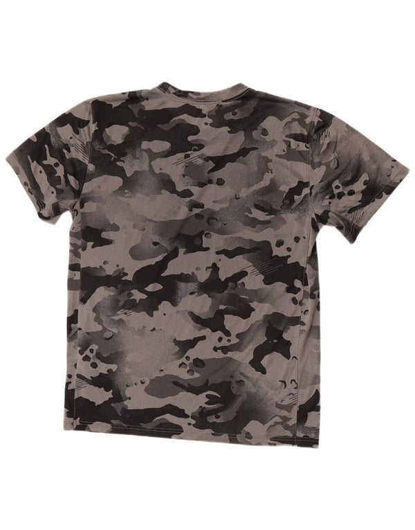 Nike Mens Dri Fit T-Shirt Top Medium Grey Camouflage Polyester