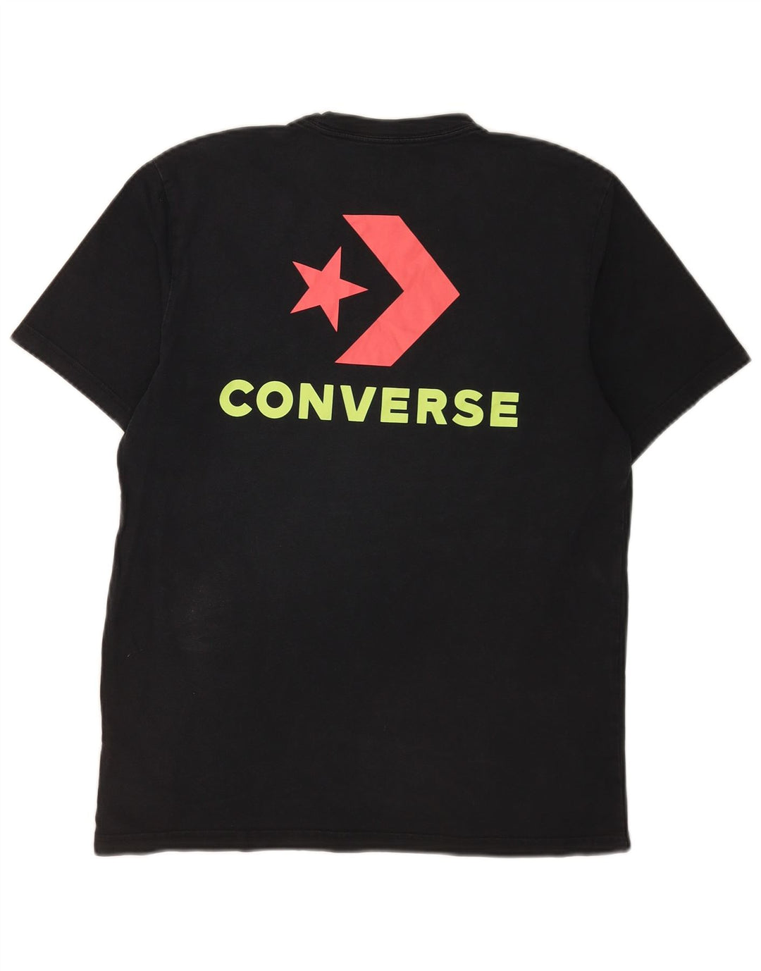Converse Mens Graphic T-Shirt Top Small Black Cotton