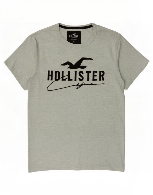 Hollister Mens Graphic T-Shirt Top XS Green Flecked Cotton