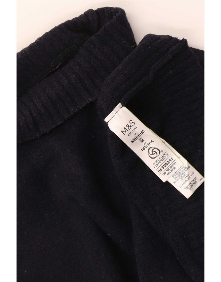 Marks & Spencer Womens Roll Neck Jumper Sweater UK 14 Medium Navy Blue
