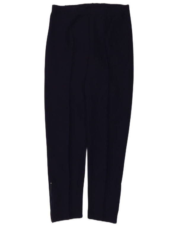 Vintage Womens High Waist Tapered Casual Trousers W28 L27 Navy Blue
