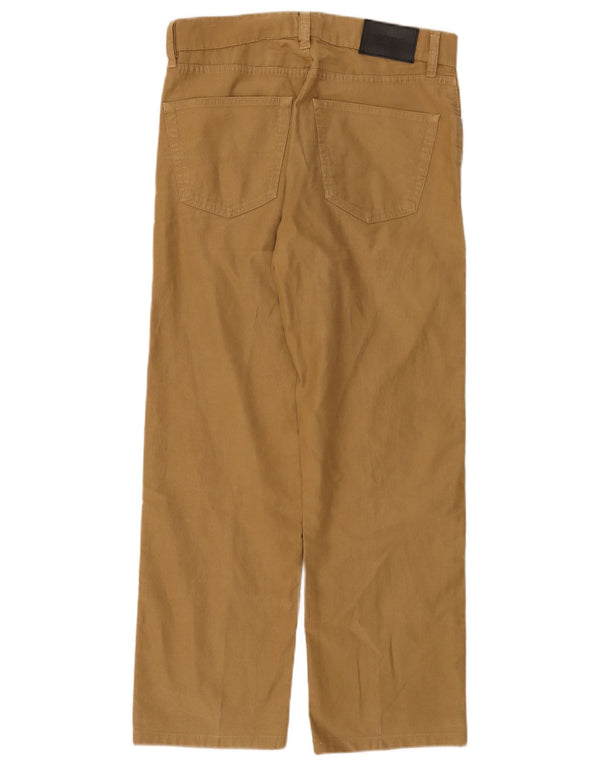 Hugo Boss Mens Scout Straight Casual Trousers W32 L27 Beige Cotton
