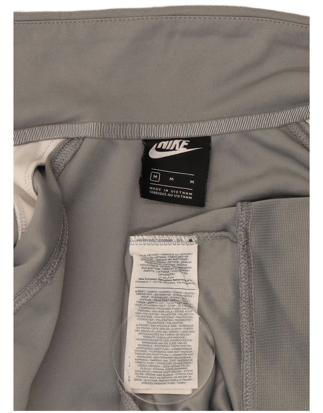 Nike Mens Swoosh Graphic Tracksuit Top Jacket Medium Grey Colourblock