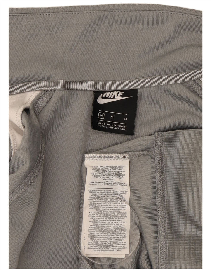 Nike Mens Swoosh Graphic Tracksuit Top Jacket Medium Grey Colourblock