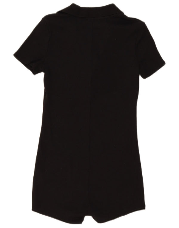 Zara Womens Playsuit UK 14 Large Black Cotton