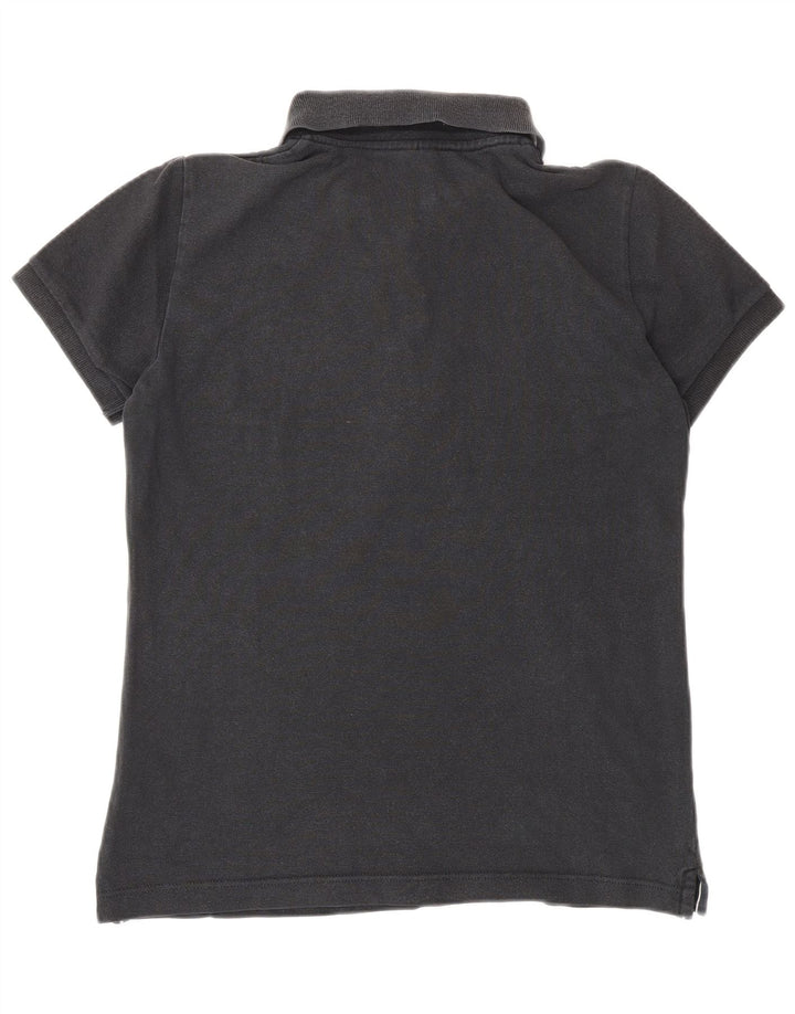 MARINA YACHTING Womens Polo Shirt UK 14 Large Black Cotton