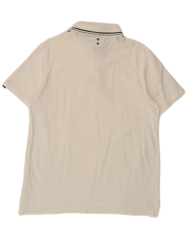 Adidas Mens Polo Shirt UK 44/46 Large White Cotton