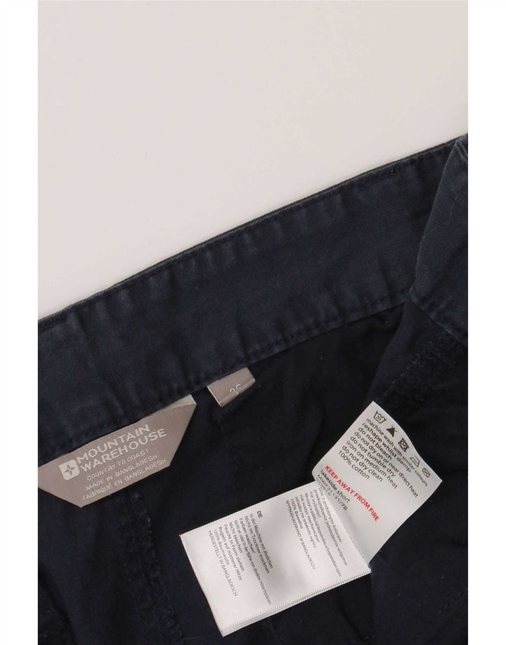 Mountain Warehouse Mens Regular Cargo Shorts W36 Large Navy Blue Cotton