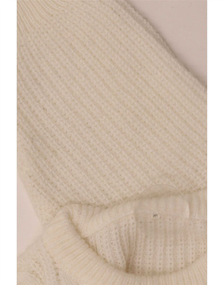 Vintage Mens Crew Neck Jumper Sweater Medium Off White